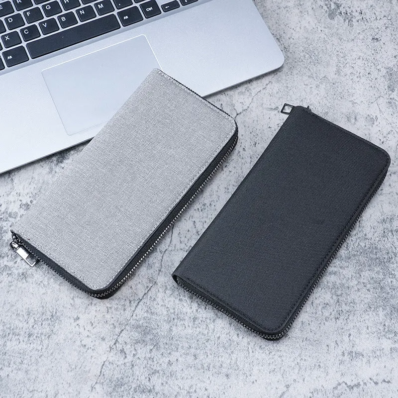 Men's Long Zipper Large Capacity Multiple Slots Men's Wallets
