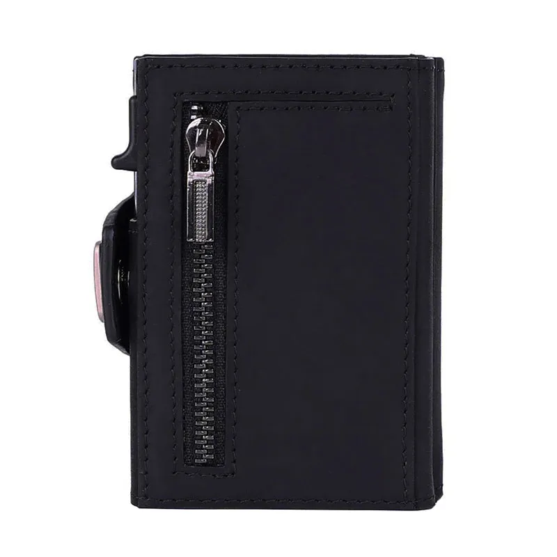 Men's RFID Pop-Up Wallet – Slim Aluminum & Leather Card Holder