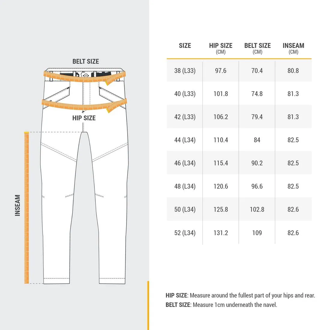 Men’s water-repellent hiking trousers -18°C NH100