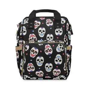 Mexican Sugar Skull Multifunctional Diaper Backpack