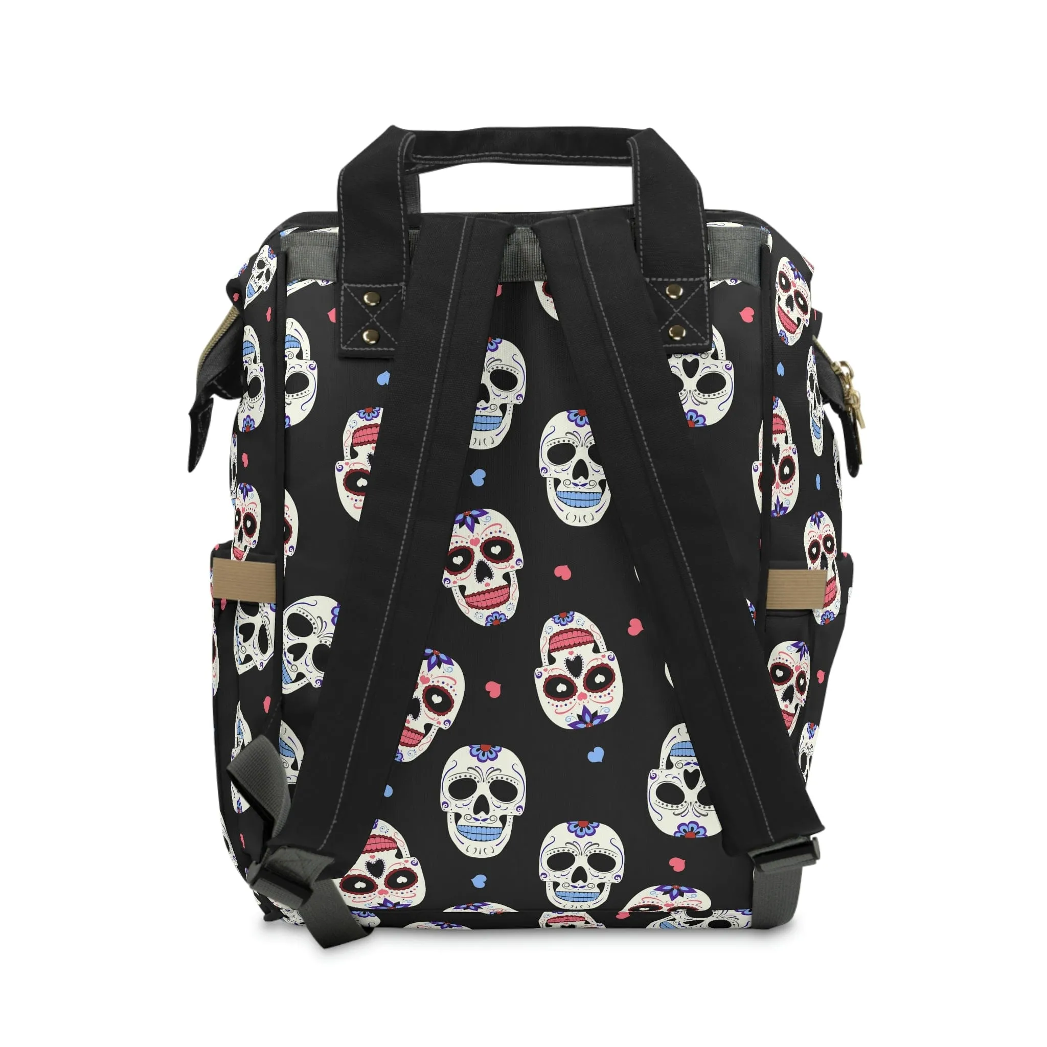 Mexican Sugar Skull Multifunctional Diaper Backpack