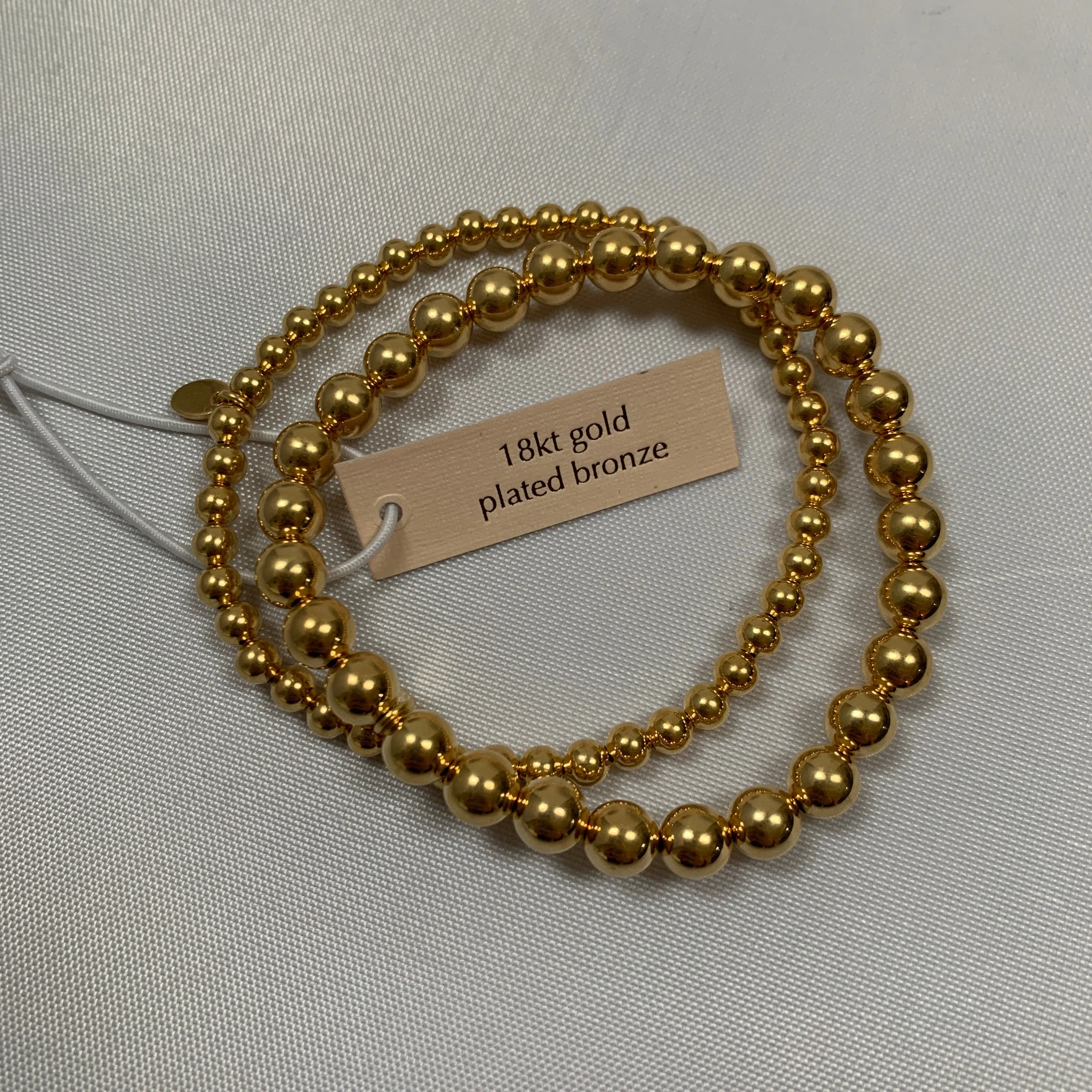 Mia Fiore Set of 2 Elastic Bracelets in 18K Gold plated Bronze