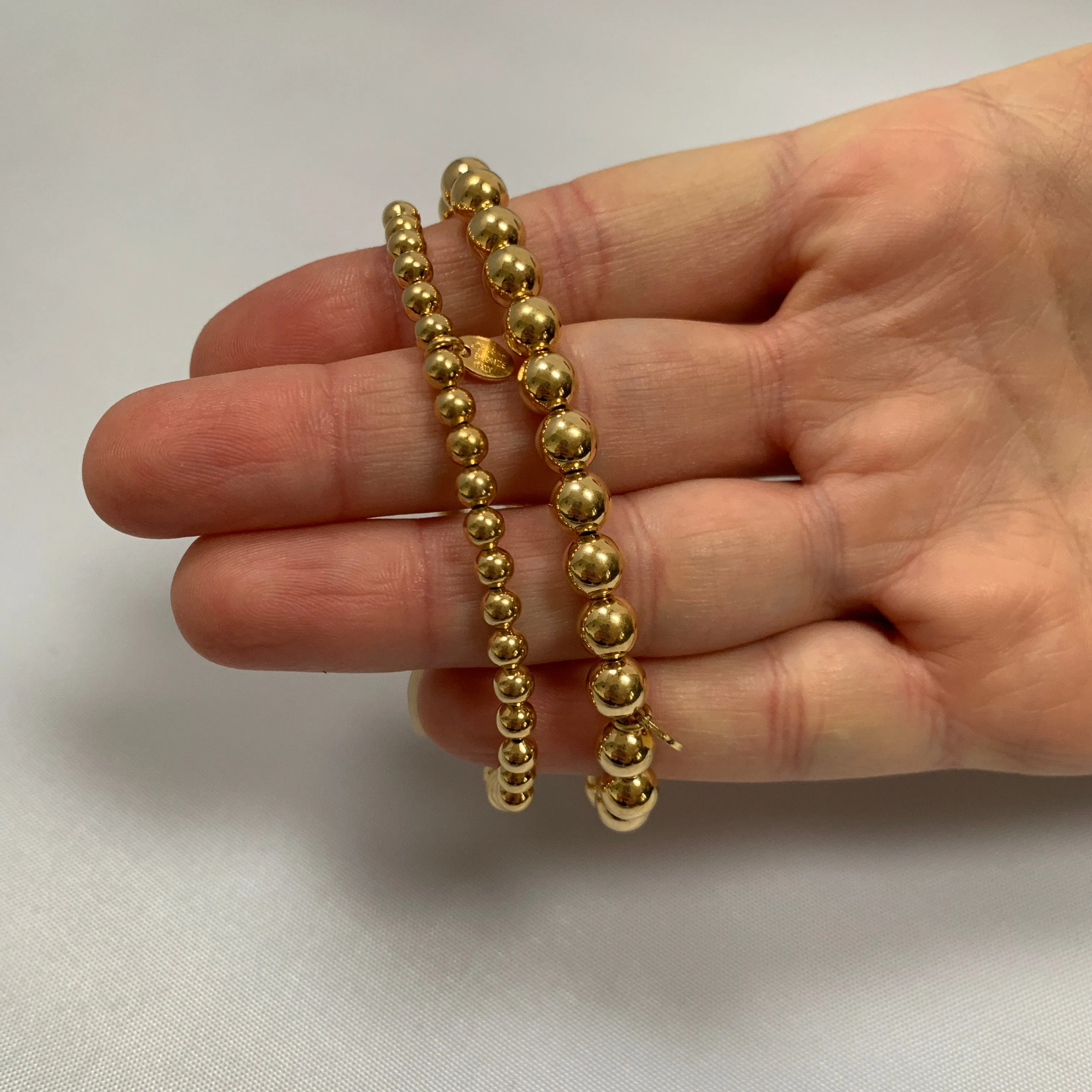 Mia Fiore Set of 2 Elastic Bracelets in 18K Gold plated Bronze
