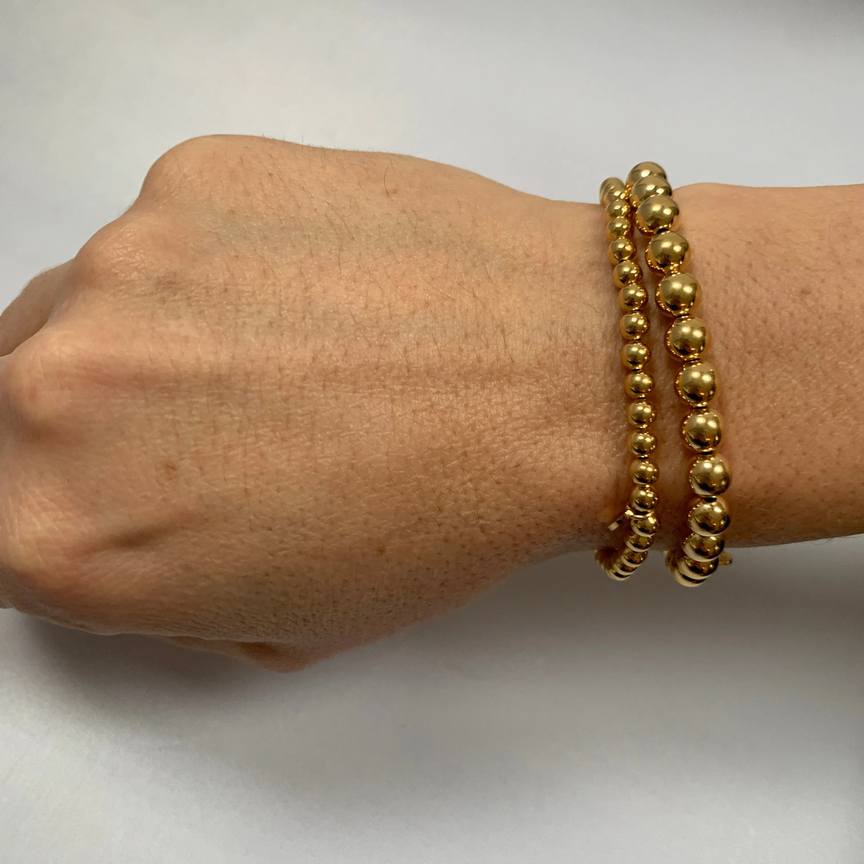 Mia Fiore Set of 2 Elastic Bracelets in 18K Gold plated Bronze