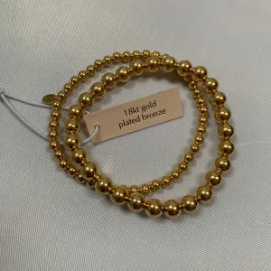 Mia Fiore Set of 2 Elastic Bracelets in 18K Gold plated Bronze