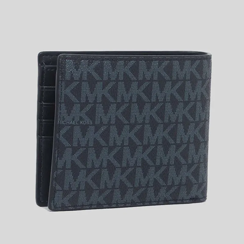 Michael Kors Cooper Billfold Wallet With Coin Pocket Admiral PL Blue RS-36U9LCRF3B