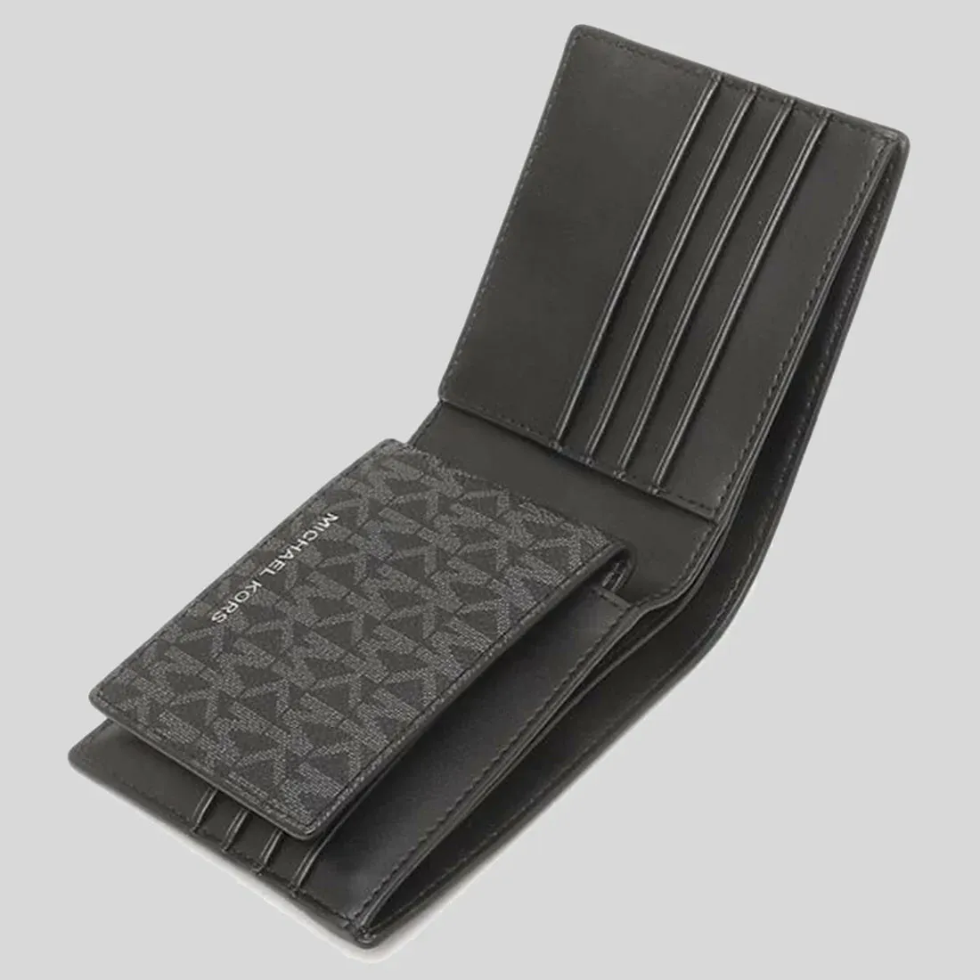 MICHAEL KORS Men's Cooper Billfold Wallet With Passcase Black RS-36U9LCRF6B