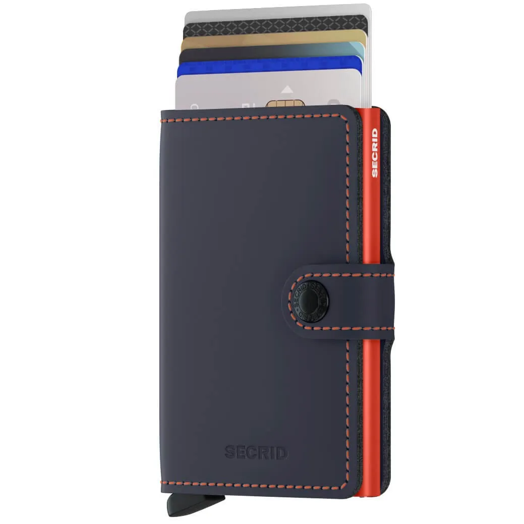 Miniwallet Matte - Night Blue & Orange