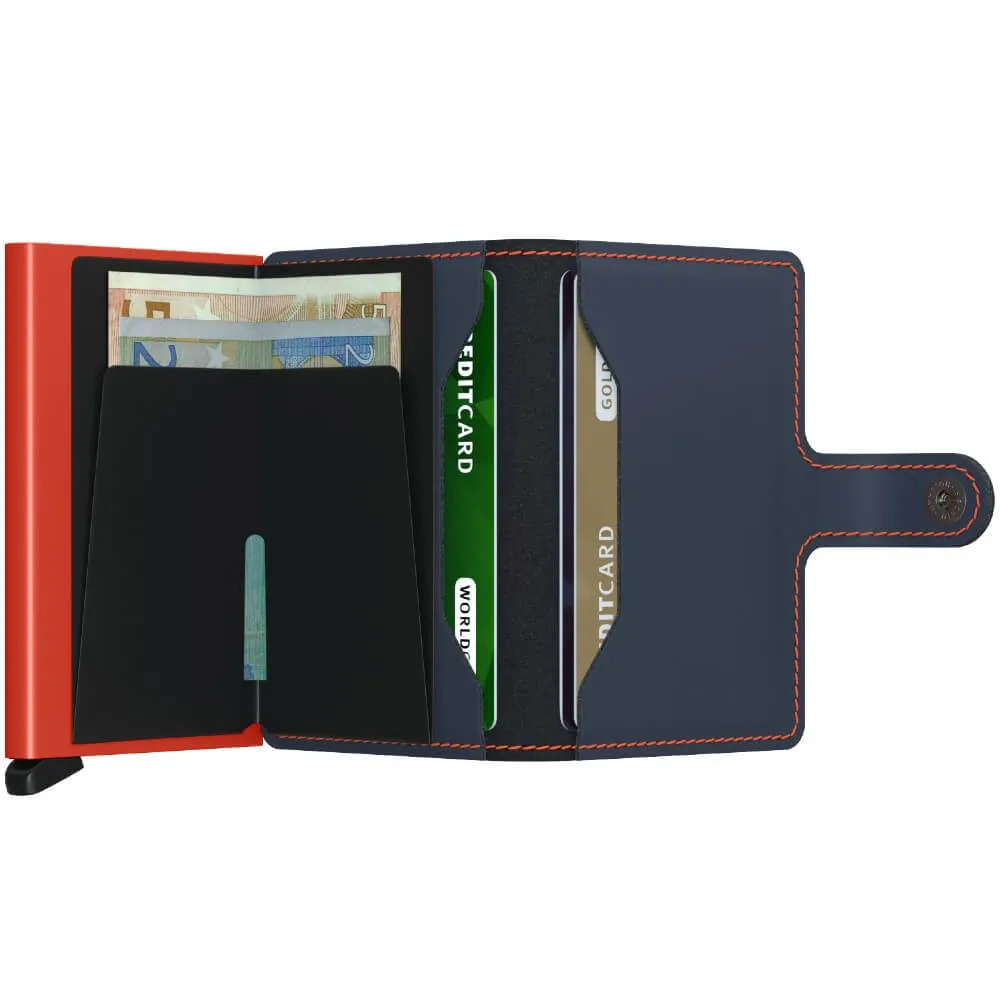 Miniwallet Matte - Night Blue & Orange