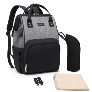 Motherly Crown Diaper Bag for Mothers for Travel with Mat, Stroller Hook, Bottle Cover/Multipocket Baby Bag/Water-resistant Diaper bags for mom/Maternity Bags for Mother and Baby