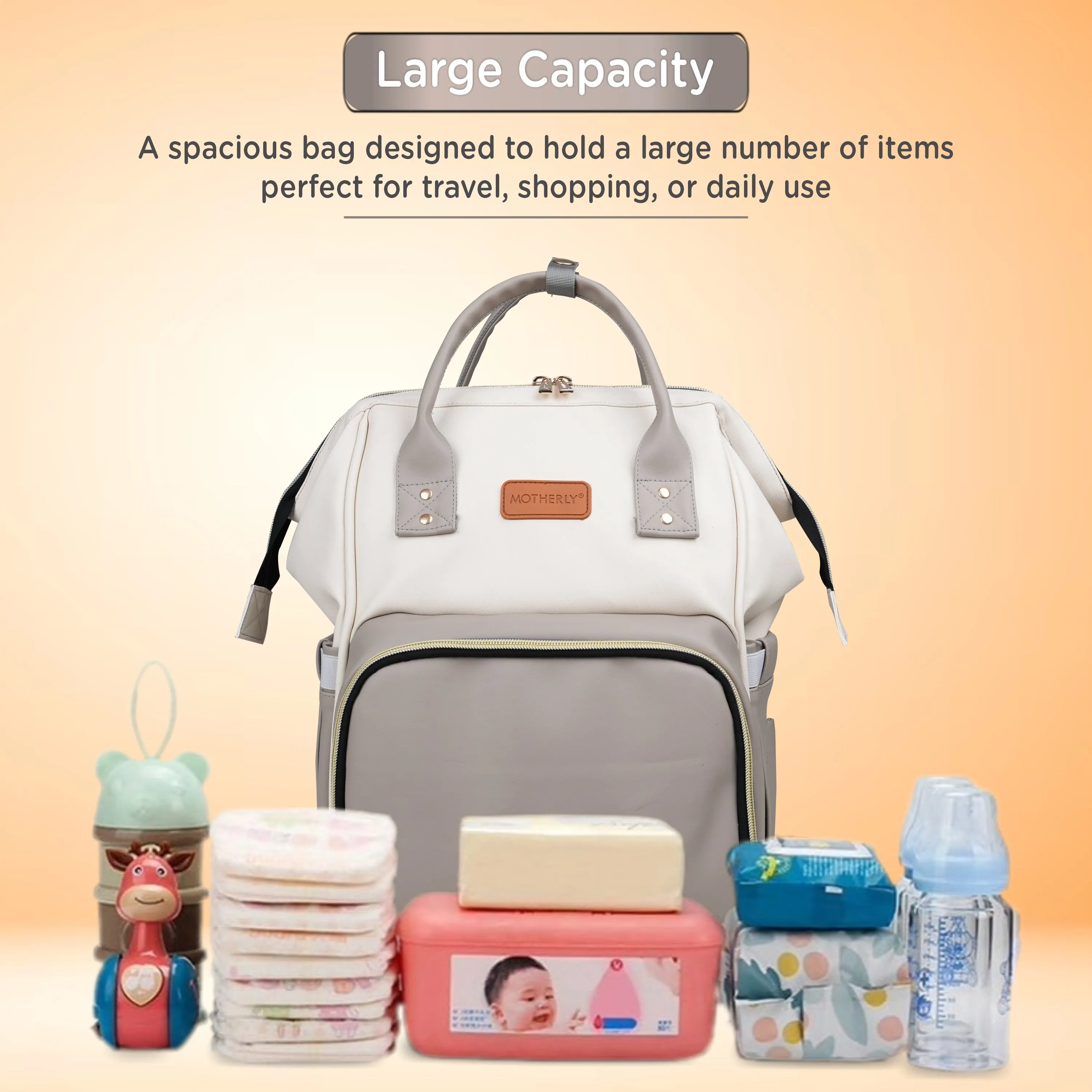 Motherly Envy Diaper Bag for Mothers for Travel With Accessories | Spacious And Waterproof Diaper Bags for Mom | baby bag for mother travel | Maternity Bags for Mother