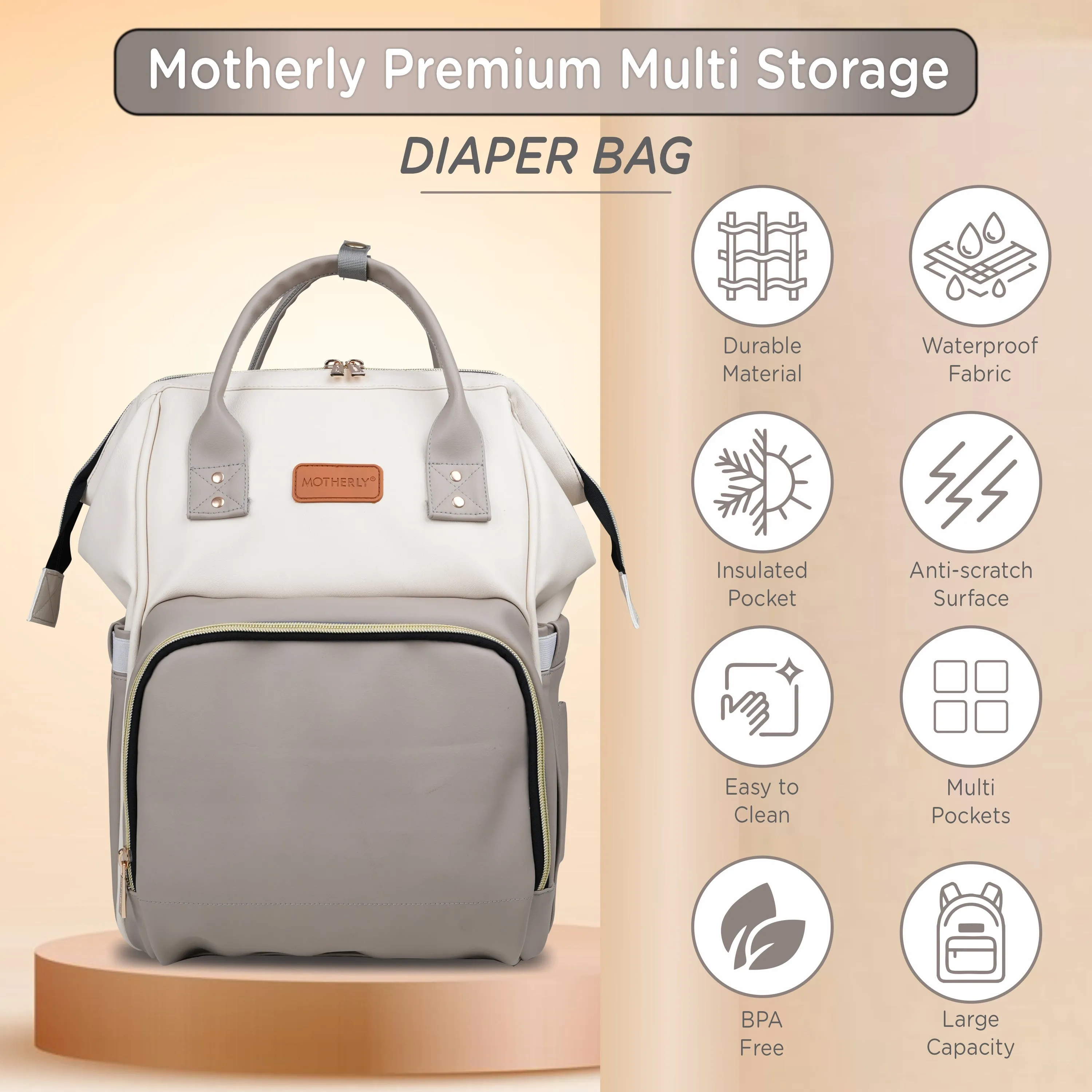 Motherly Envy Diaper Bag for Mothers for Travel With Accessories | Spacious And Waterproof Diaper Bags for Mom | baby bag for mother travel | Maternity Bags for Mother