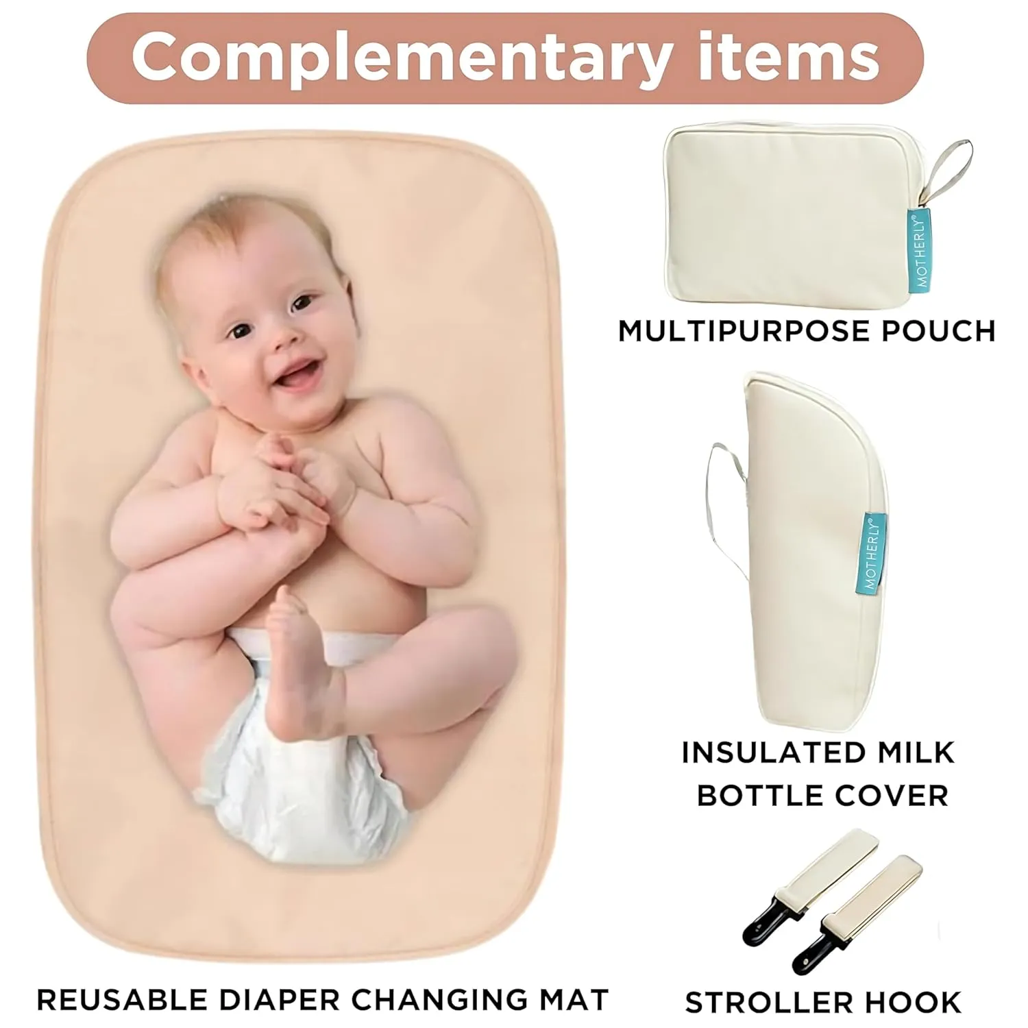 Motherly Envy Diaper Bag for Mothers for Travel With Accessories | Spacious And Waterproof Diaper Bags for Mom | baby bag for mother travel | Maternity Bags for Mother
