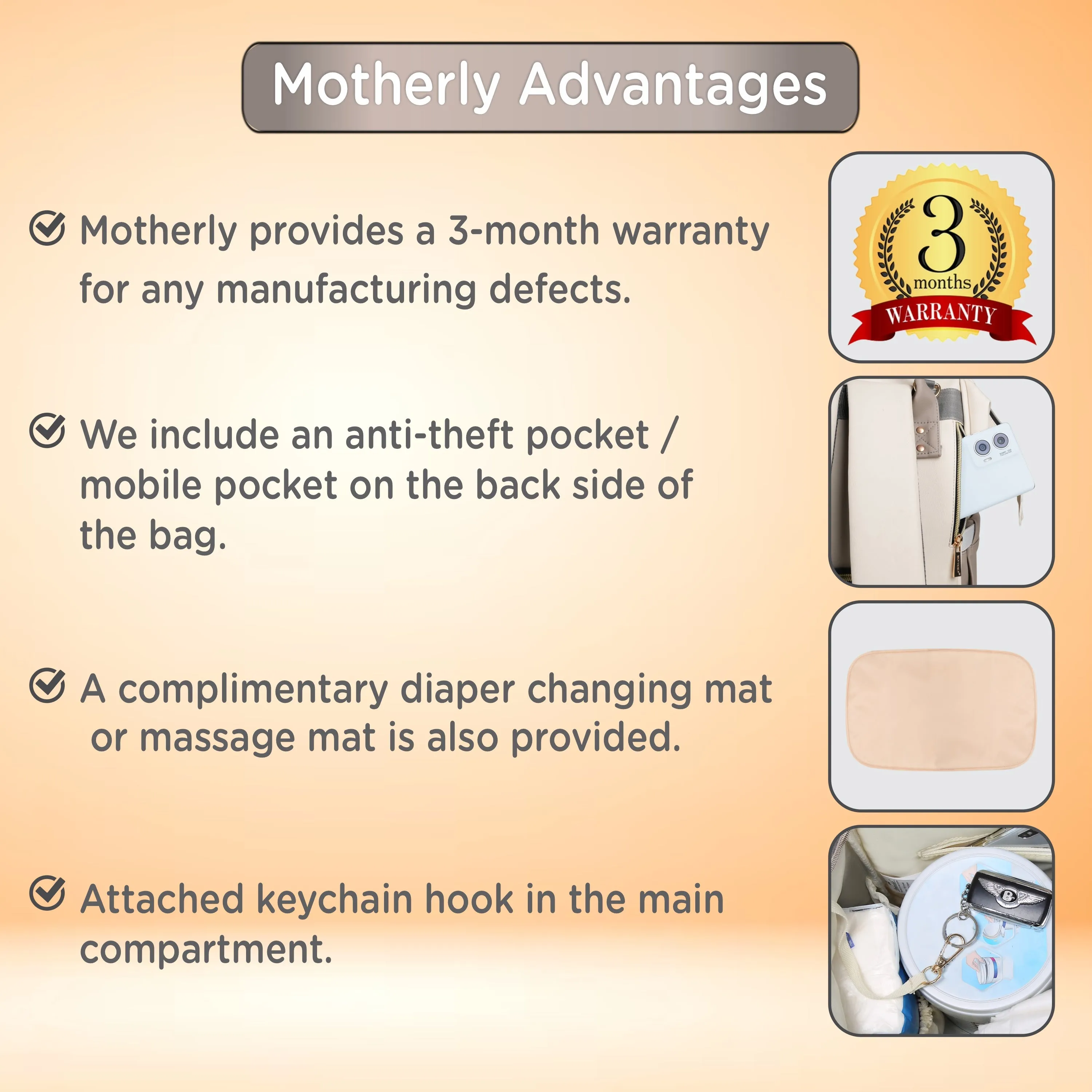 Motherly Envy Diaper Bag for Mothers for Travel With Accessories | Spacious And Waterproof Diaper Bags for Mom | baby bag for mother travel | Maternity Bags for Mother