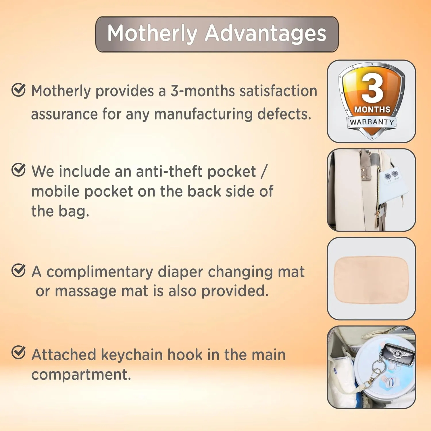 Motherly Envy Diaper Bag for Mothers for Travel With Accessories | Spacious And Waterproof Diaper Bags for Mom | baby bag for mother travel | Maternity Bags for Mother