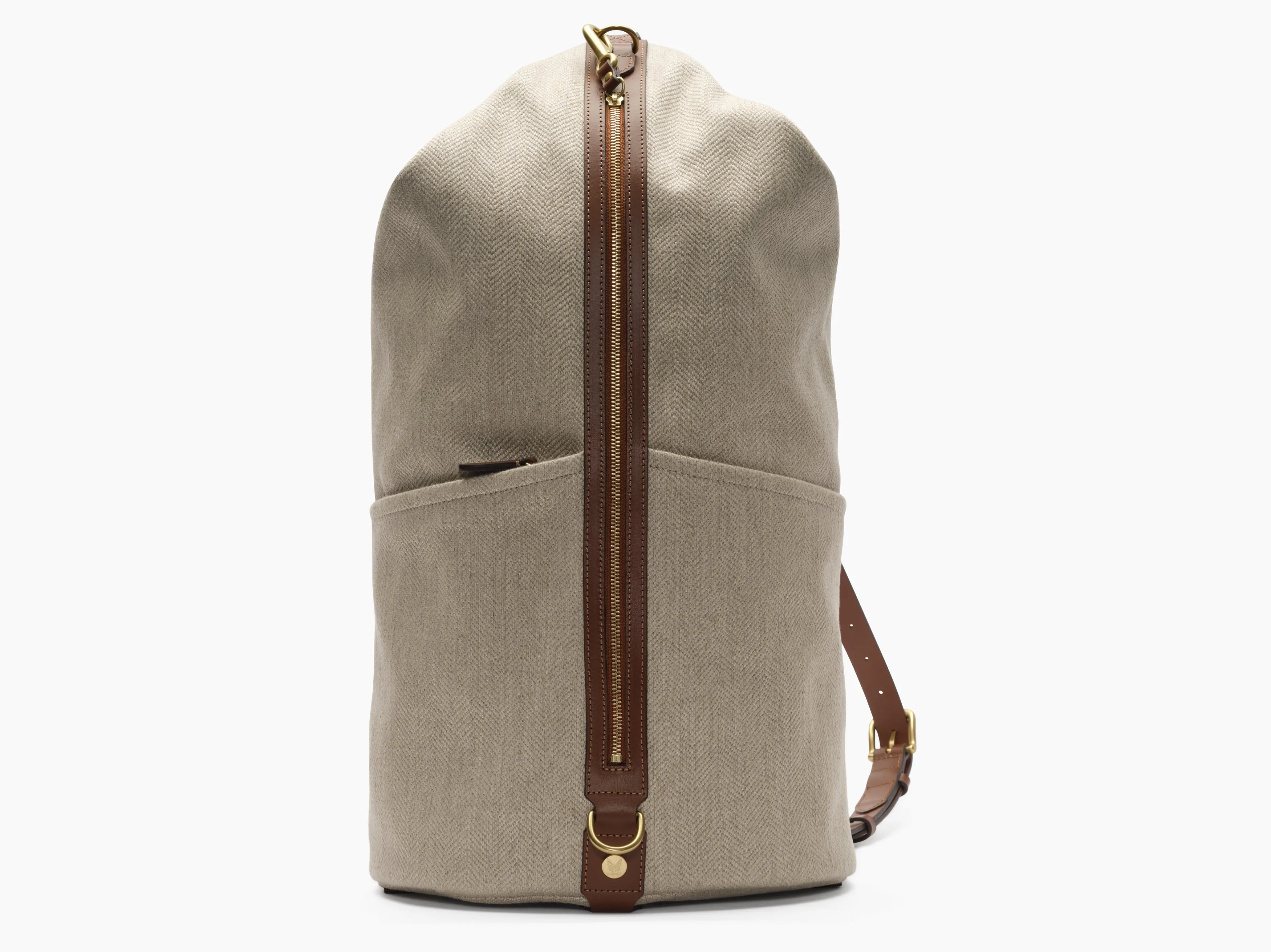 M/S Carpet Bag – Grand Herringbone/Cuoio
