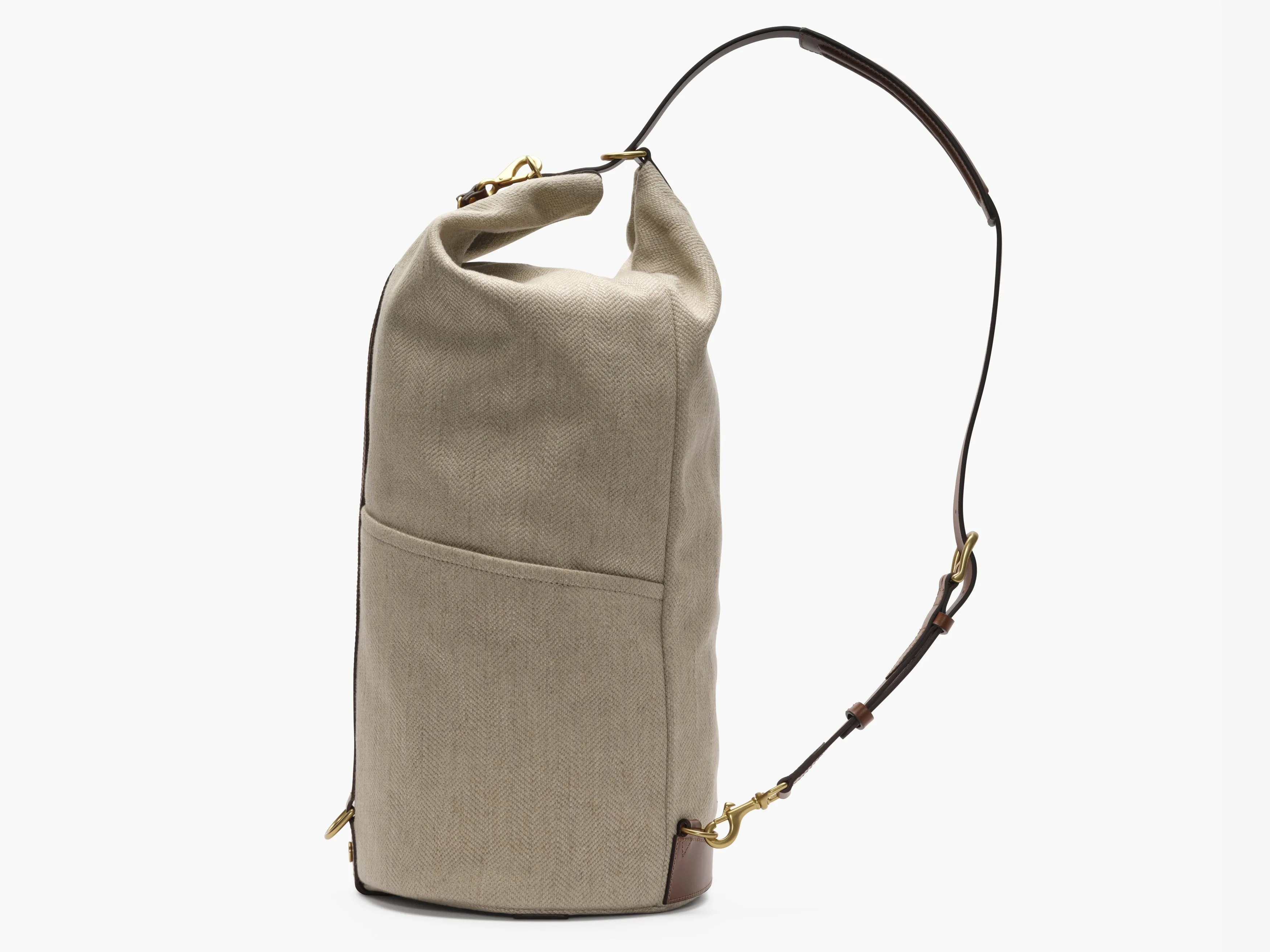 M/S Carpet Bag – Grand Herringbone/Cuoio
