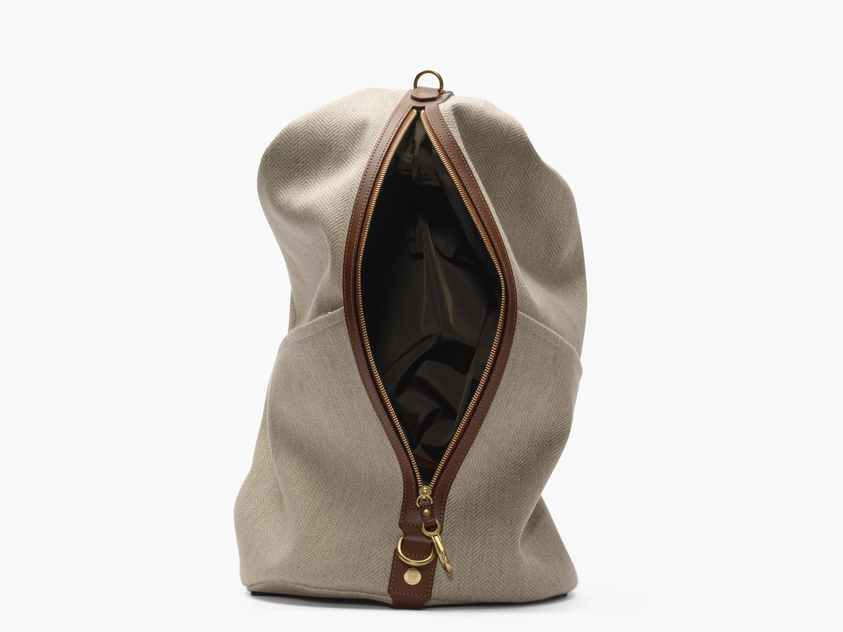 M/S Carpet Bag – Grand Herringbone/Cuoio