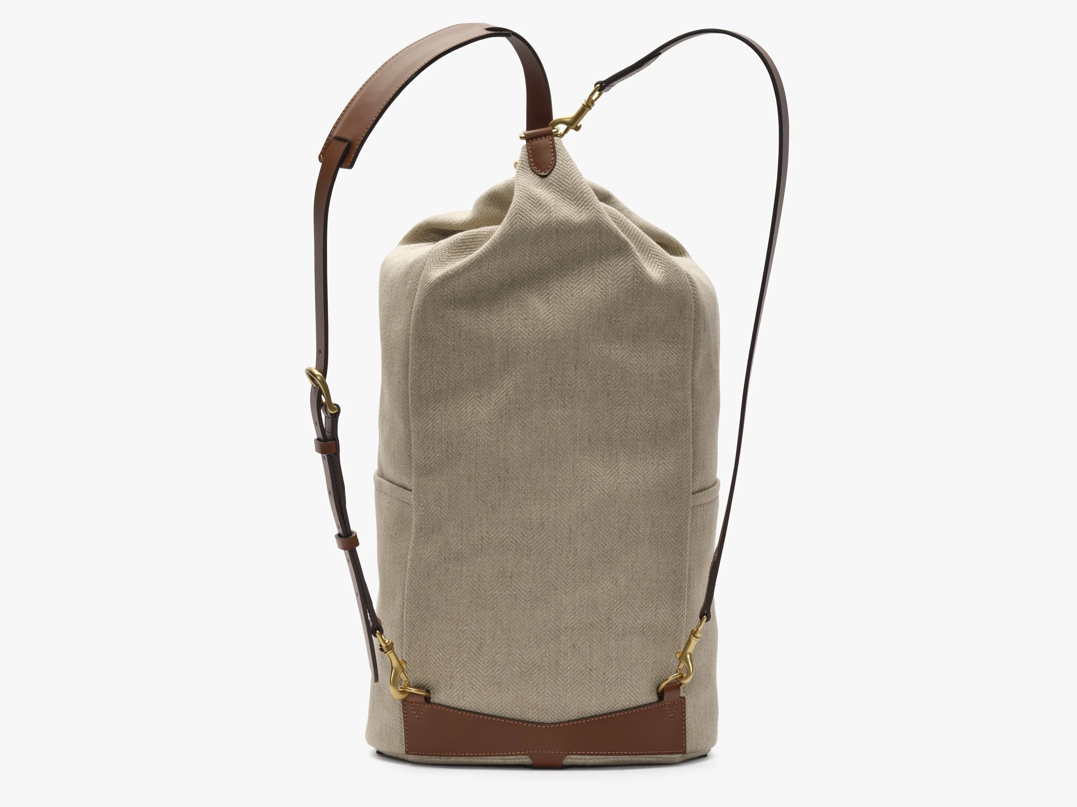 M/S Carpet Bag – Grand Herringbone/Cuoio