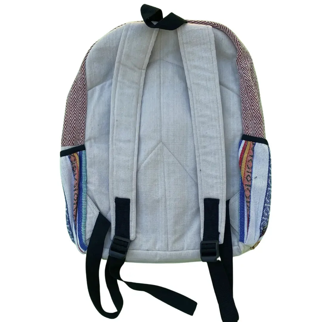 Multi-Color Hemp Backpack - Pure Himalayan Hemp (THC Free)