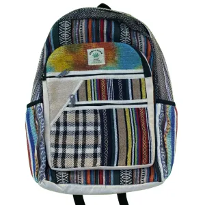 Multi-Color Hemp Backpack - Pure Himalayan Hemp (THC Free)