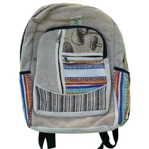 Multi-Color Hemp Backpack - Pure Himalayan Hemp (THC Free)