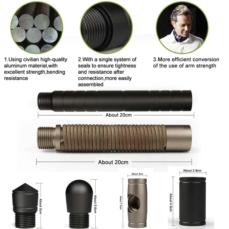 Multi-Function hiking vehicle and outdoor safety short rod