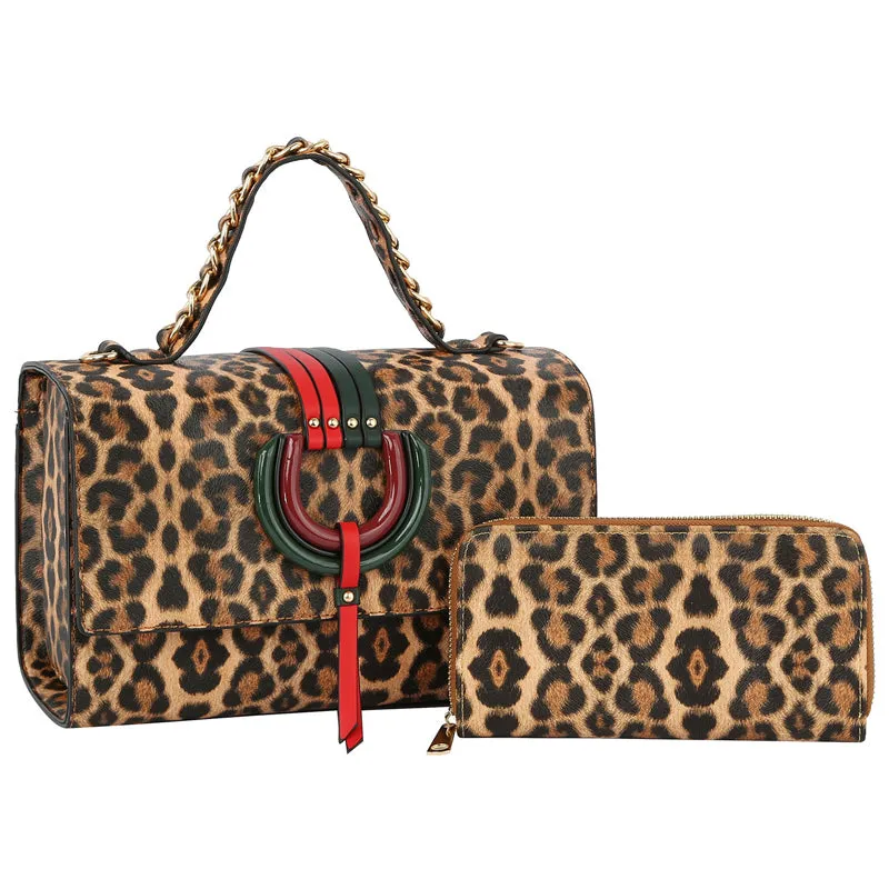 Multi Striped D-Ring 2-in-1 Boxy Satchel