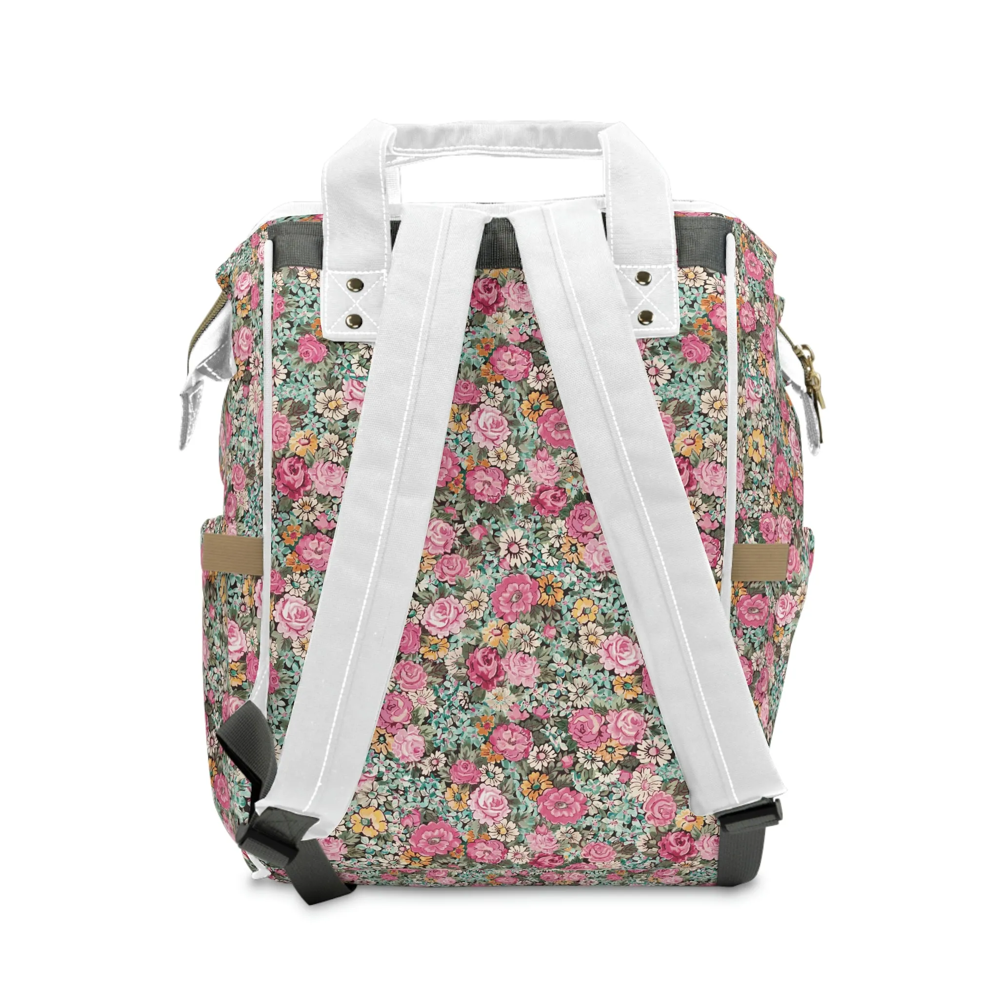 Multifunctional Diaper Backpack / Total Floral