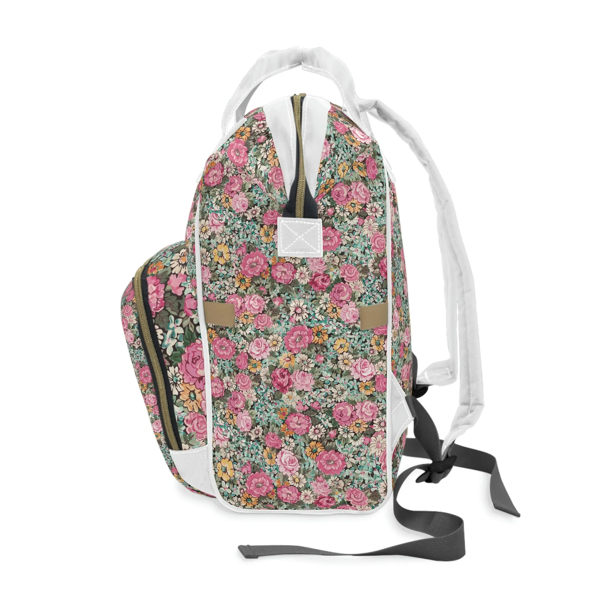 Multifunctional Diaper Backpack / Total Floral