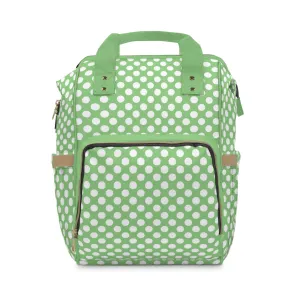 Multifunctional Polka Dot Diaper Backpack - Stylish and Practical Baby Bag for Busy Parents