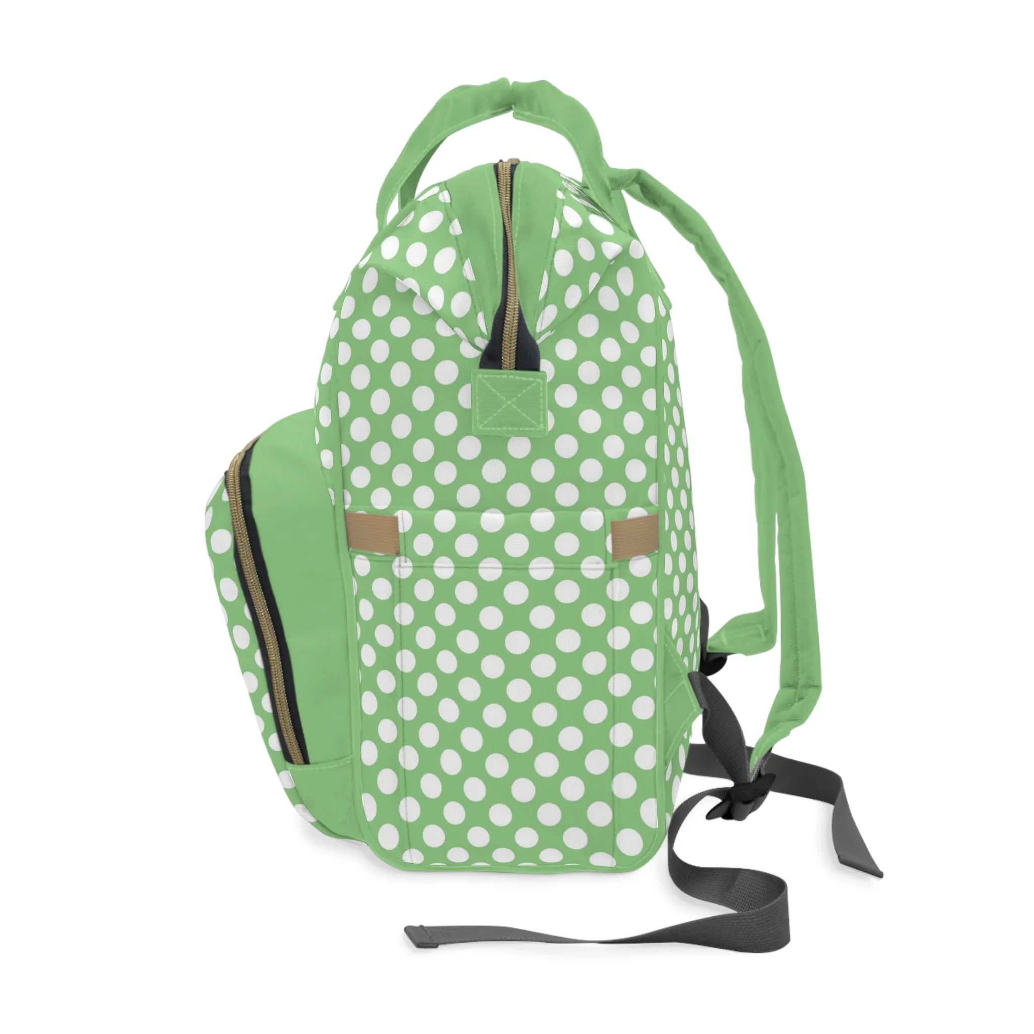 Multifunctional Polka Dot Diaper Backpack - Stylish and Practical Baby Bag for Busy Parents