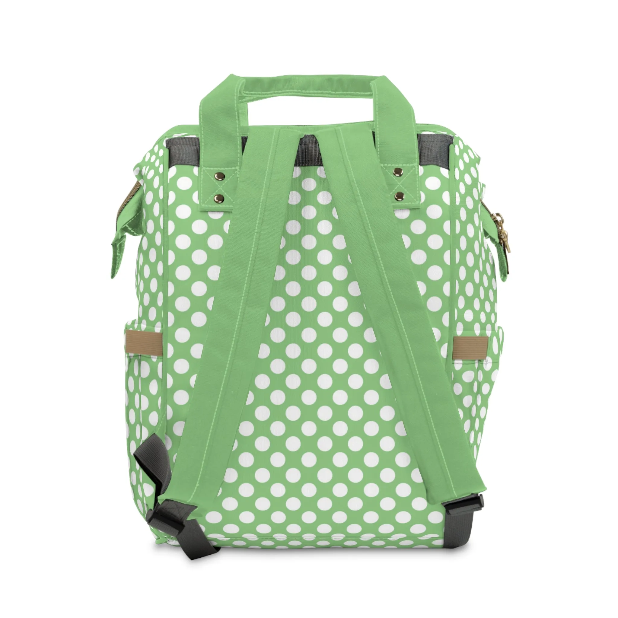 Multifunctional Polka Dot Diaper Backpack - Stylish and Practical Baby Bag for Busy Parents