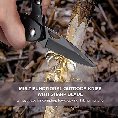 Multitool Carabiner w/ Pocket Knife,Stocking Stuffers Gifts for Men