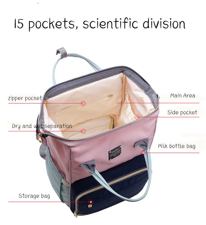 Mummy Maternity Bag, Diaper Bag Backpack, Multifunction Travel Pack Maternity Baby Changing Bags, Large Capacity, Waterproof