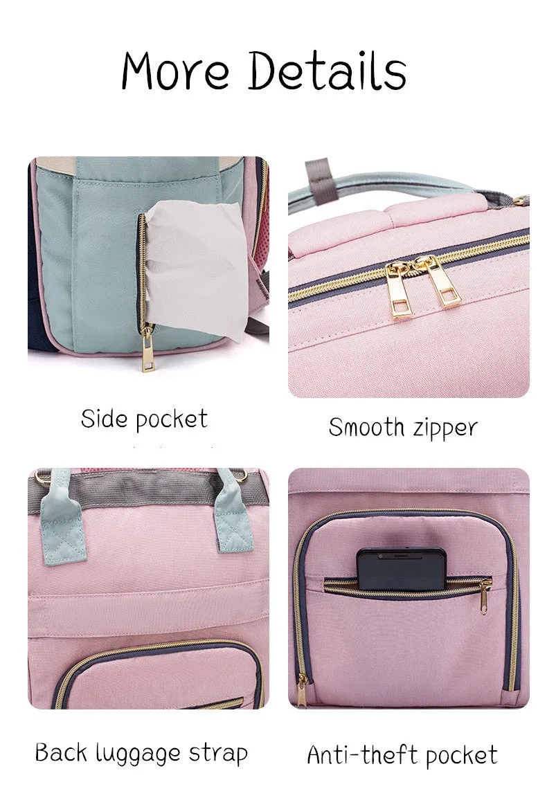 Mummy Maternity Bag, Diaper Bag Backpack, Multifunction Travel Pack Maternity Baby Changing Bags, Large Capacity, Waterproof