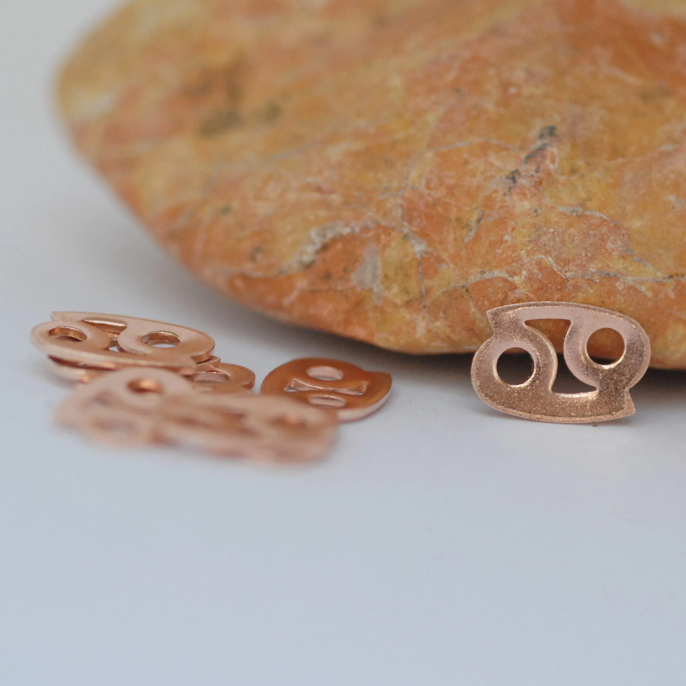 My MOST tiny Cancer zodiac sign shapes 24g Mini miniature metal blanks for making jewelry copper, brass, bronze, sterling silver 925
