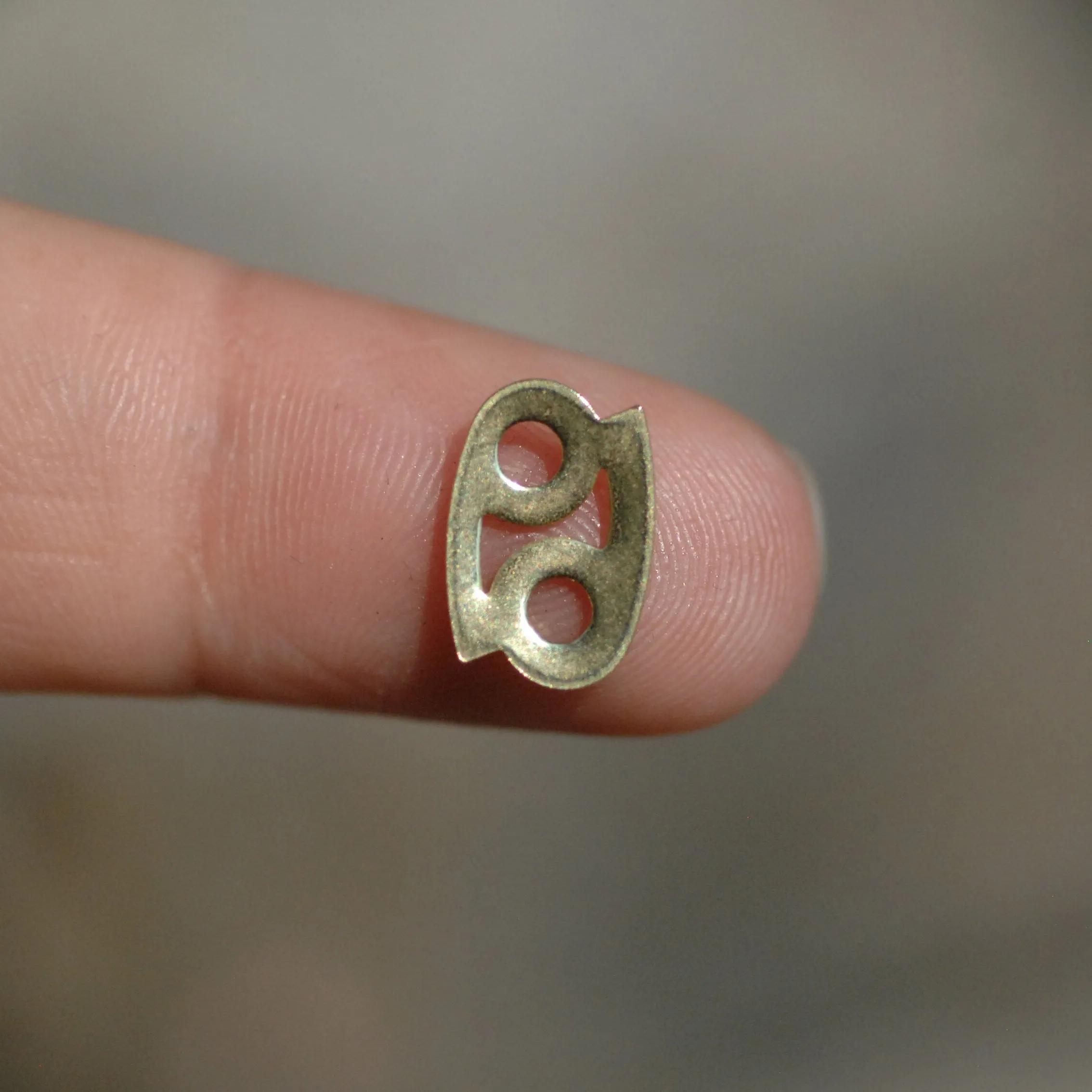 My MOST tiny Cancer zodiac sign shapes 24g Mini miniature metal blanks for making jewelry copper, brass, bronze, sterling silver 925