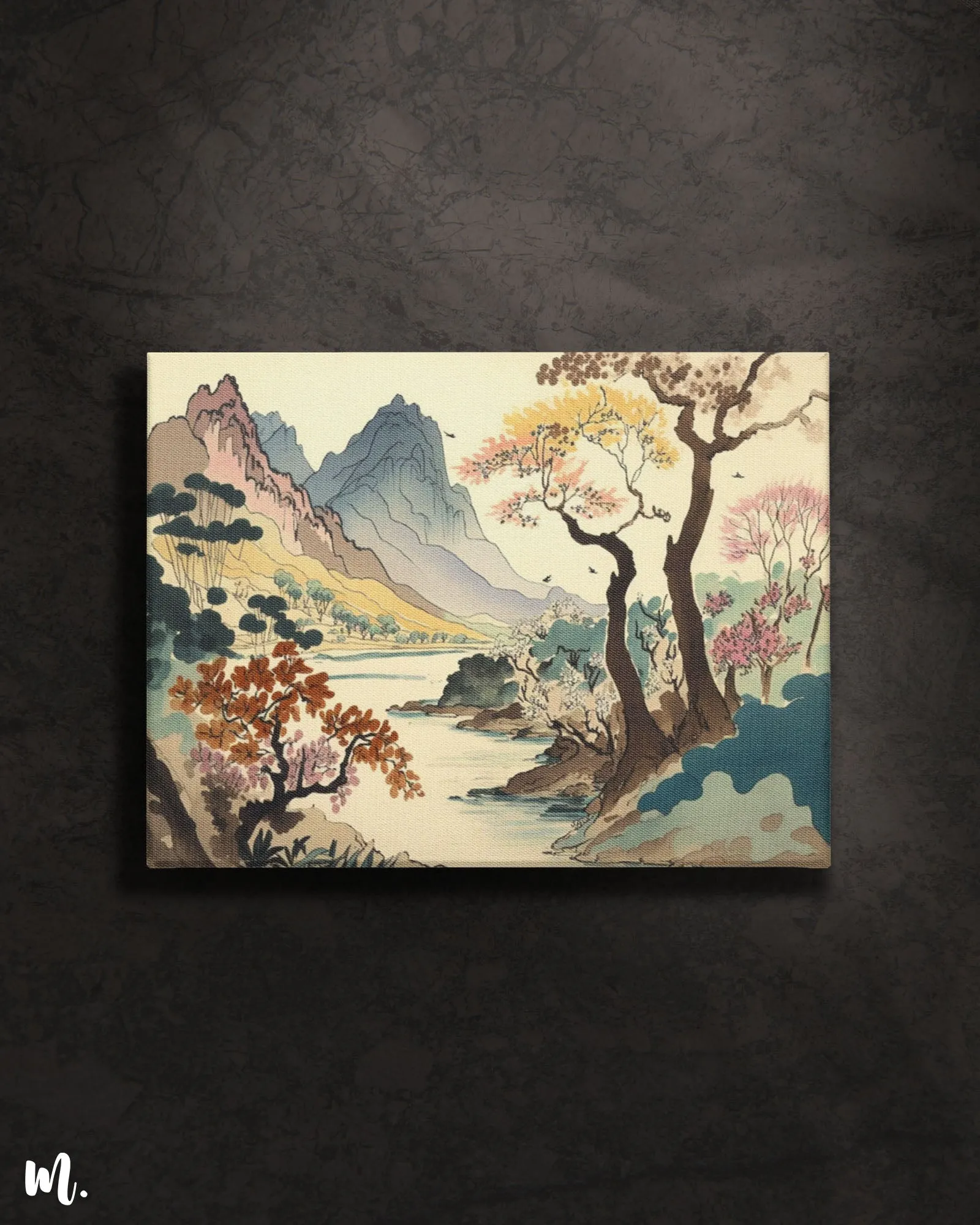 Mystic riverbend serenity canvas art