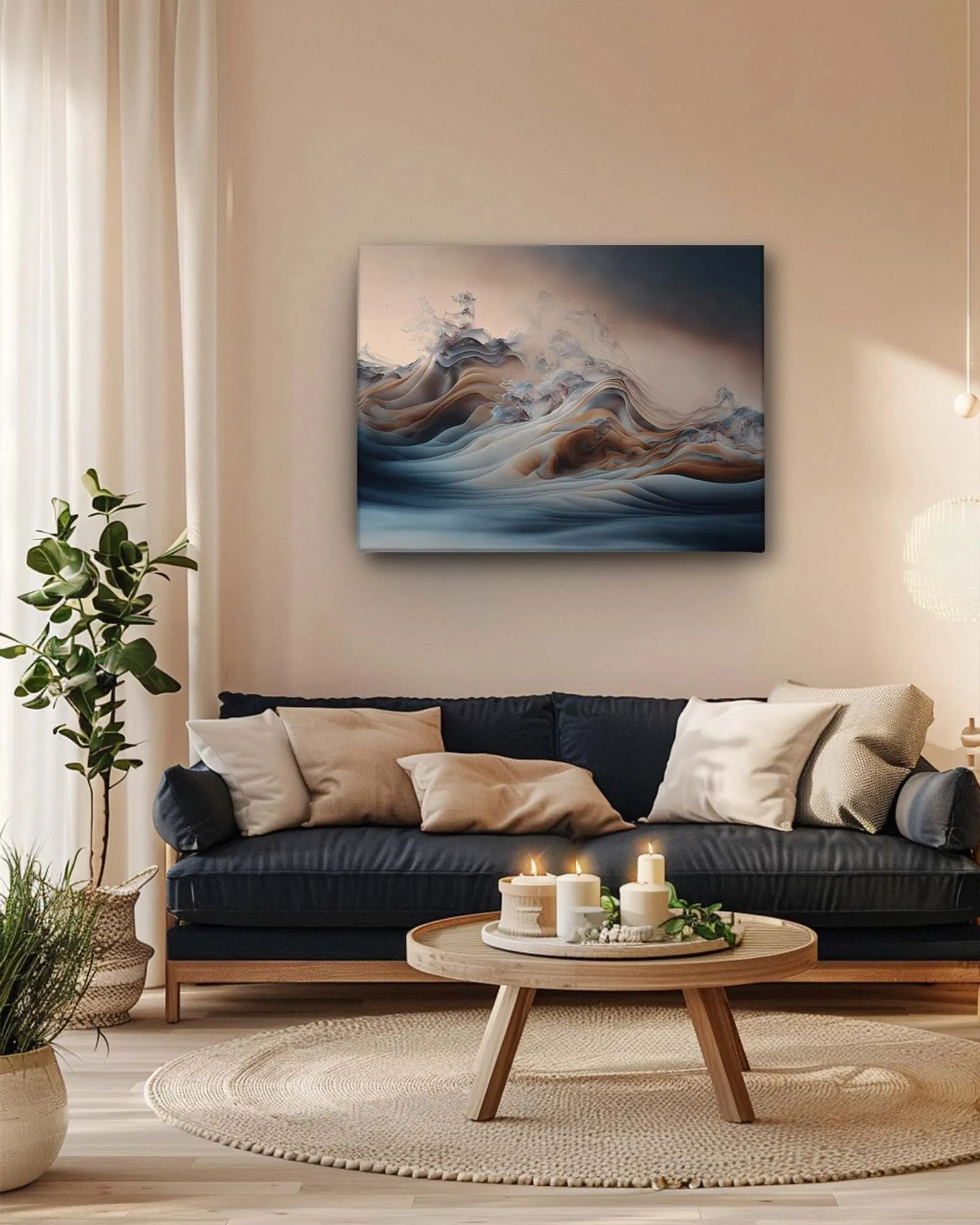 Mystic Waves surreal canvas art