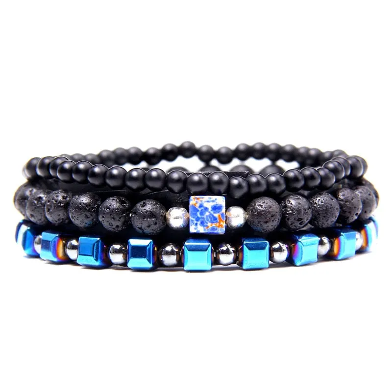 Natural Labradorite Bracelets Set Clear Energy