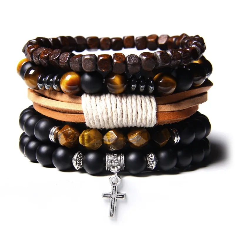 Natural Labradorite Bracelets Set Clear Energy