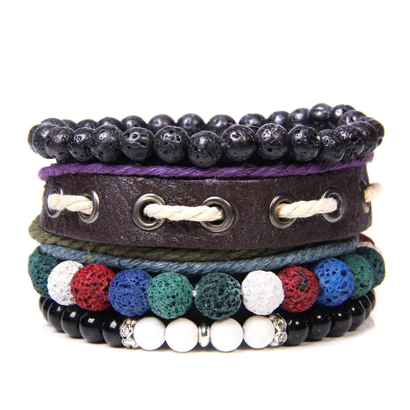 Natural Labradorite Bracelets Set Clear Energy