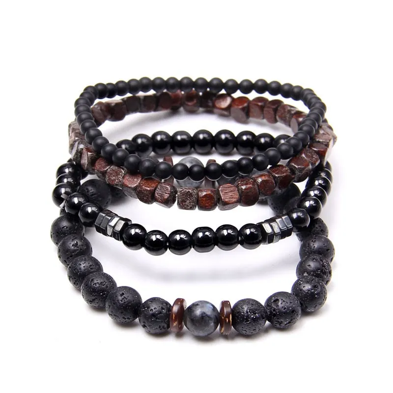 Natural Labradorite Bracelets Set Clear Energy