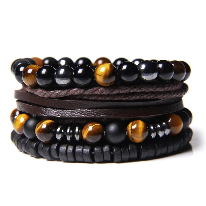 Natural Labradorite Bracelets Set Clear Energy