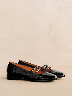 Ninon low patent-leather ballet flats