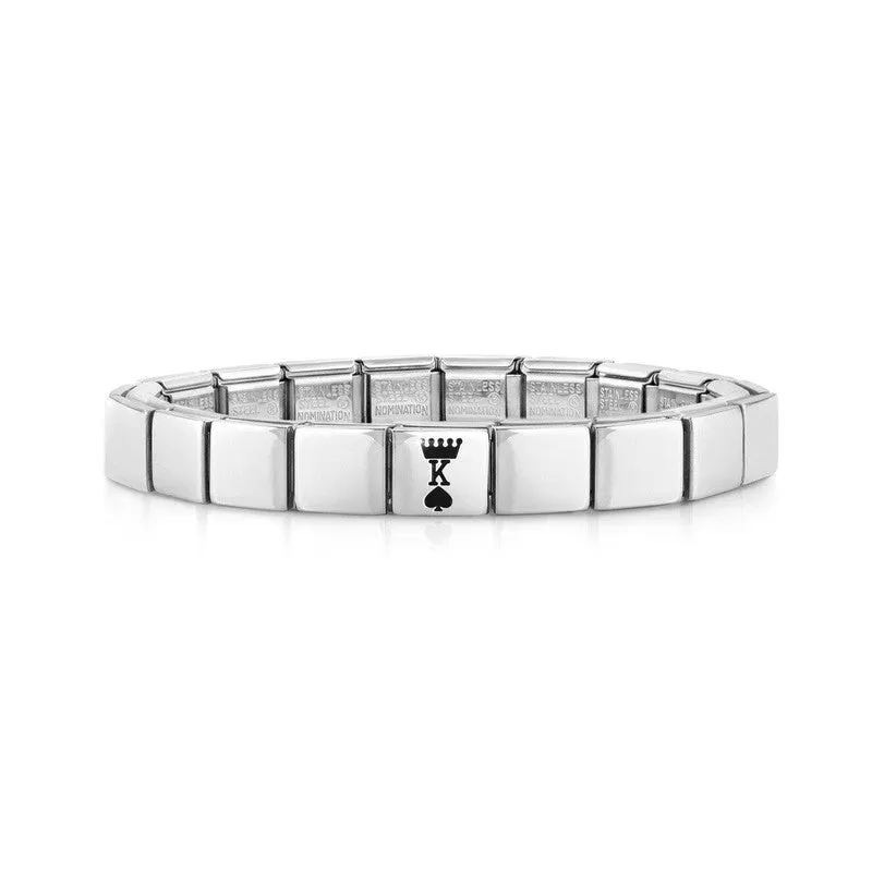 Nomination Composable Glam Bracelet, King Of Spades, Silver