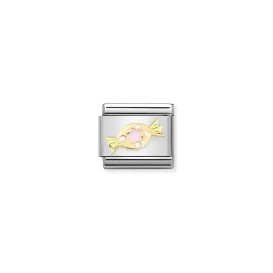 Nomination Composable Link Sweet, Pink, 18K Gold & Enamel