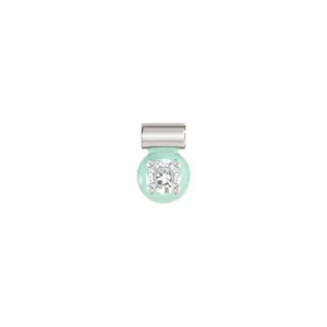Nomination SeiMia Pendant, Turqoise, Cubic Zirconia, Silver & Enamel