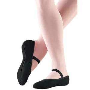Nyla Leather Ballet Slippers in Black